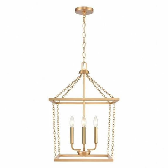 Elk Home 17-Inch Wide Emmett Pendant, Transitional, Brushed Gold