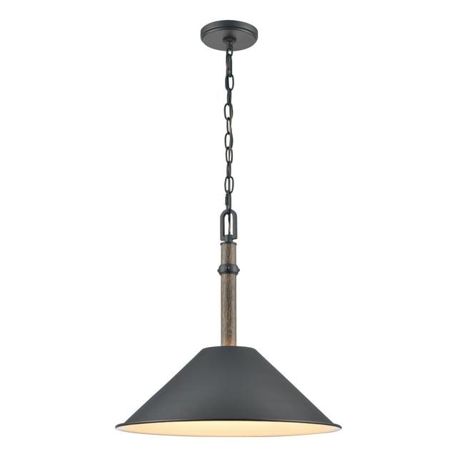 Elk Home 18-Inch Wide Neville Pendant, Transitional, Charcoal Black