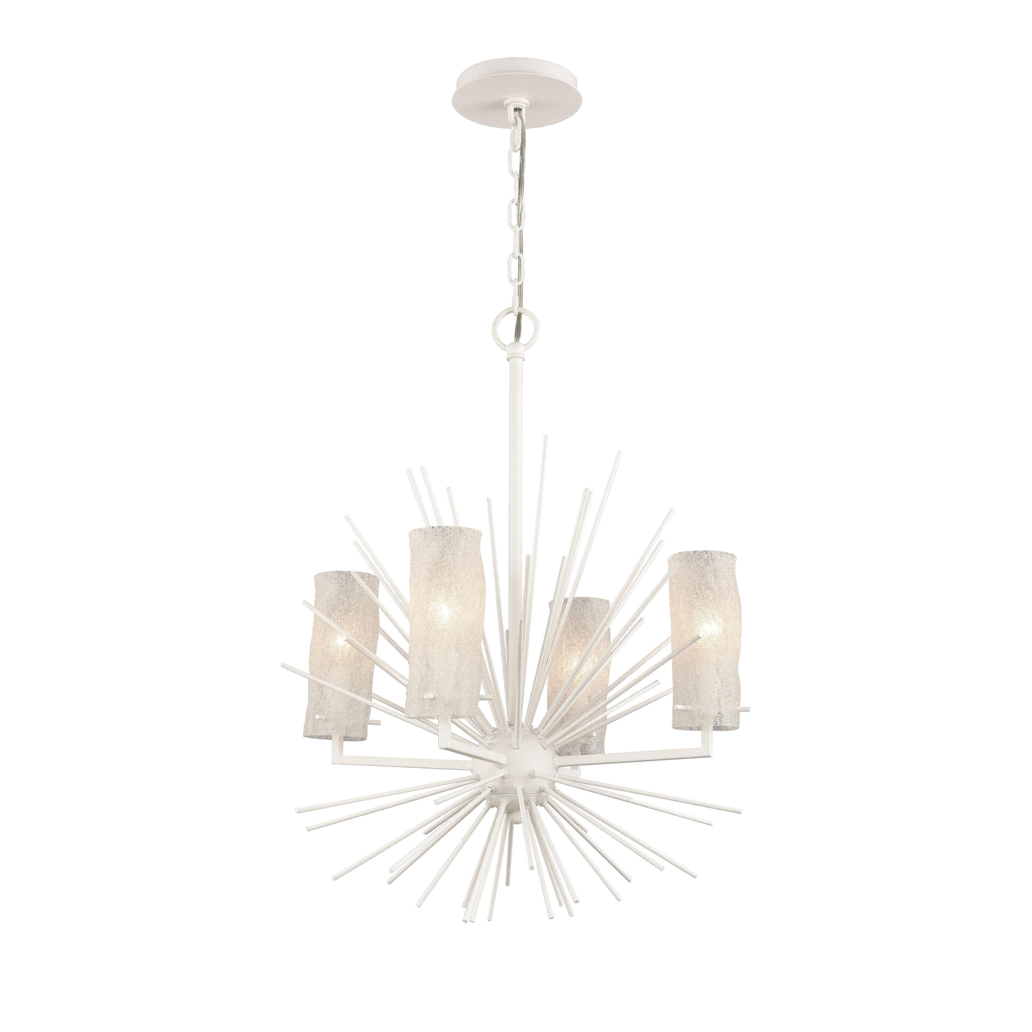 Elk Home Sea Urchin 4 - Light Chandelier in  White Coral