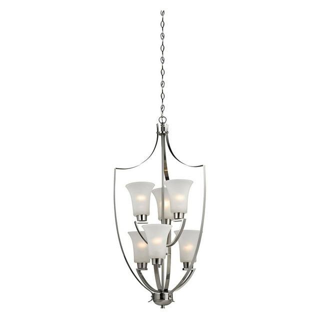 Elk Home 21-Inch Wide Foyer Chandelier, Traditional, Brushed Nickel