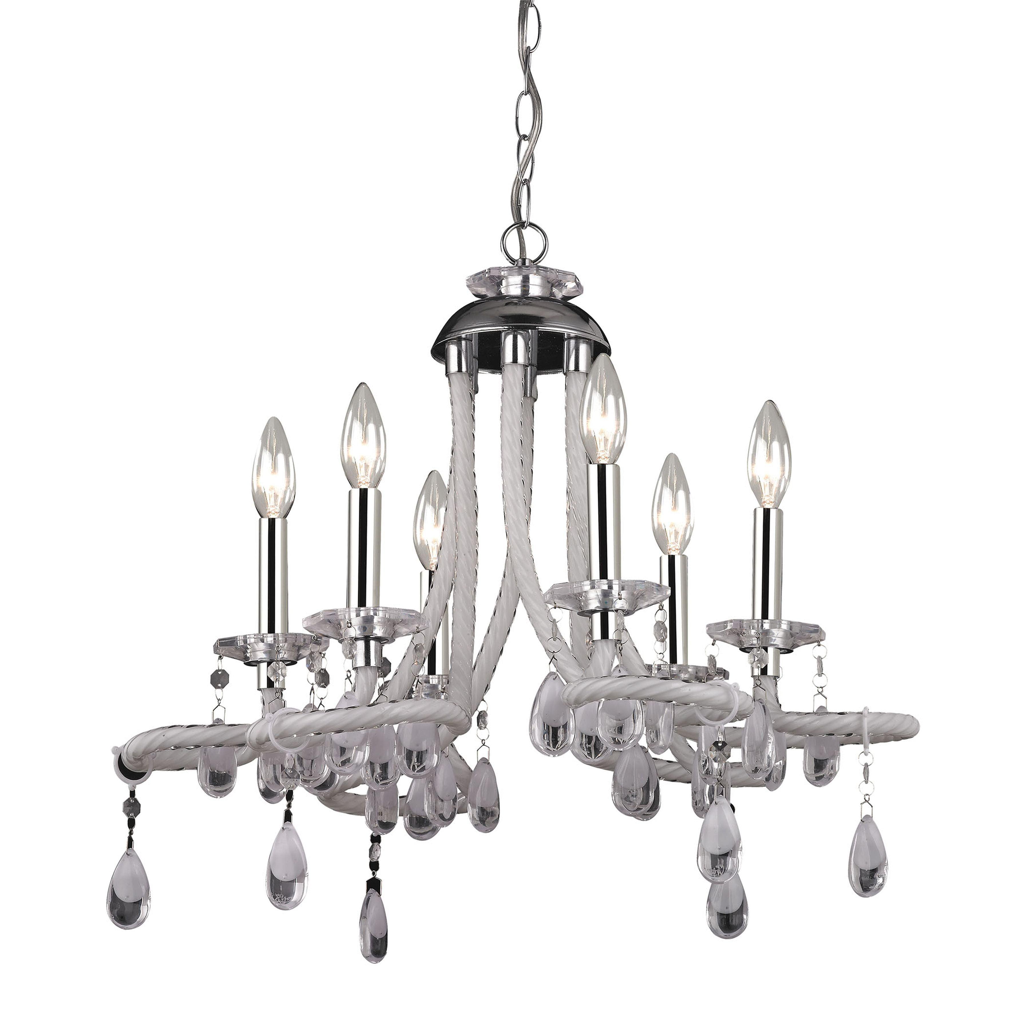 Elk Home 22-Inch Wide Chandelier, Transitional, Chrome
