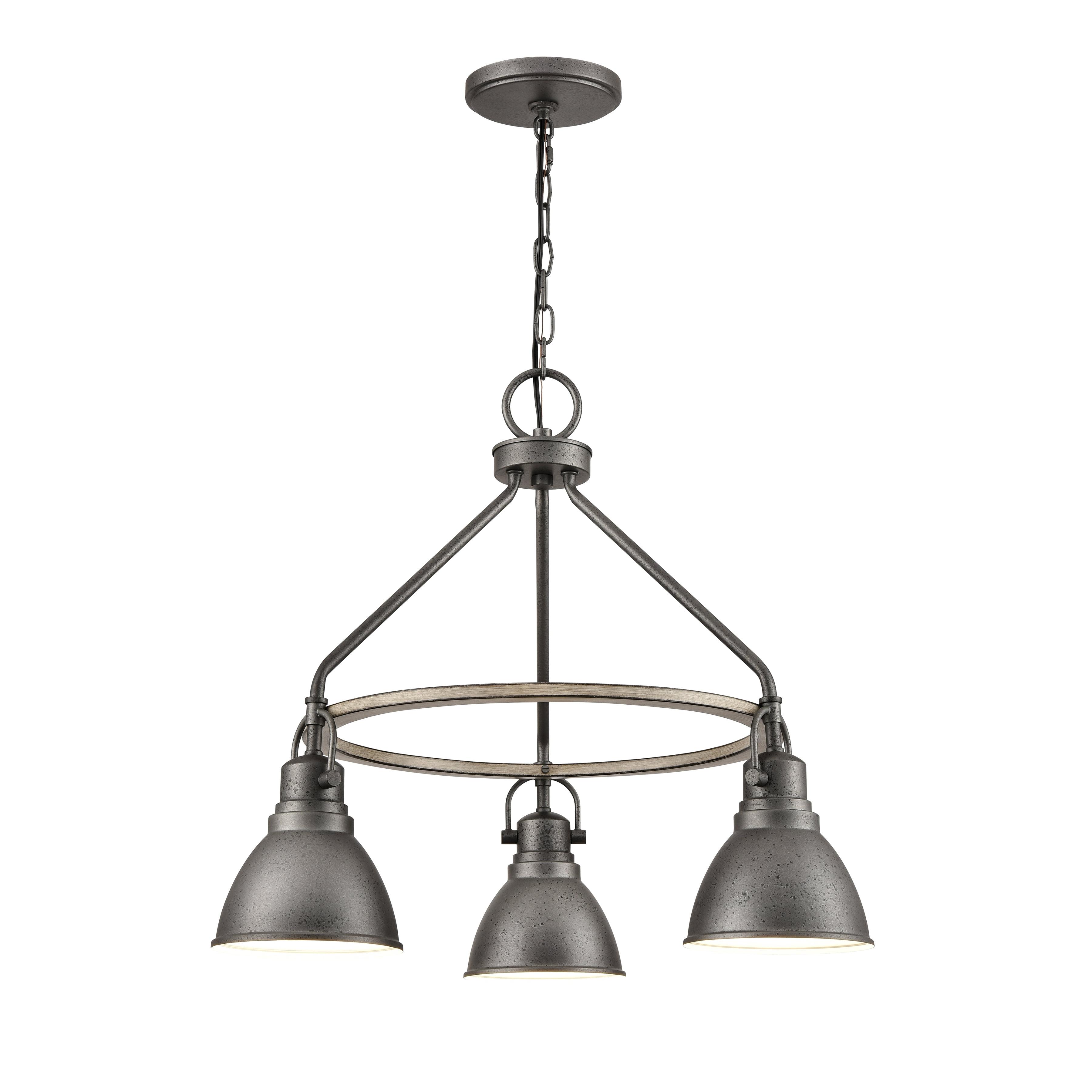 Elk Home North Shore 3 - Light Chandelier in  Iron