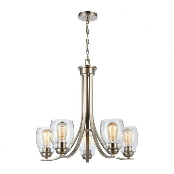 Elk Home 25-Inch Wide Calistoga Chandelier Transitional-Brushed Nickel