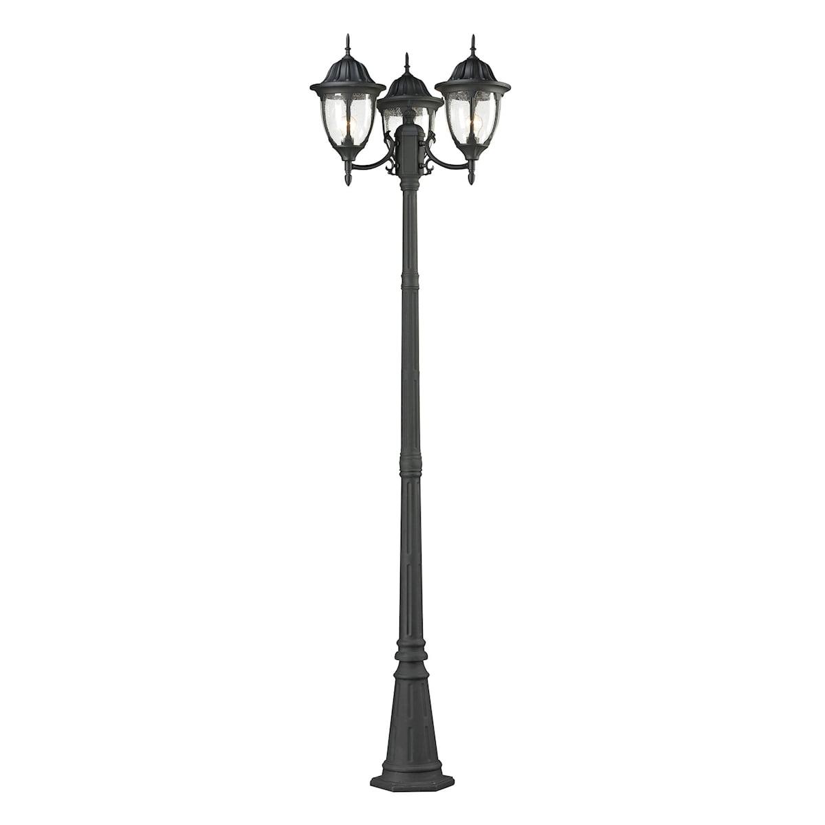 Elk Home Killinghall Drive 3 - Light Post Light in  Textured Matte Black