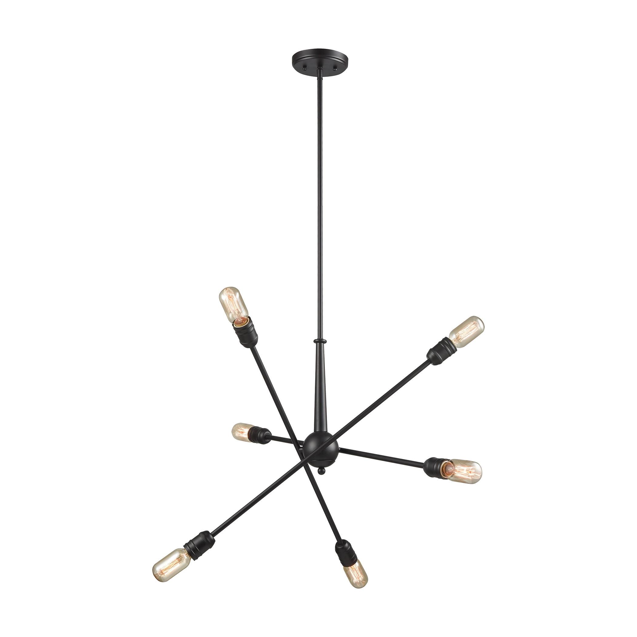 Delphine Starburst 6-Light Chandelier in Oil Rubbed Bronze