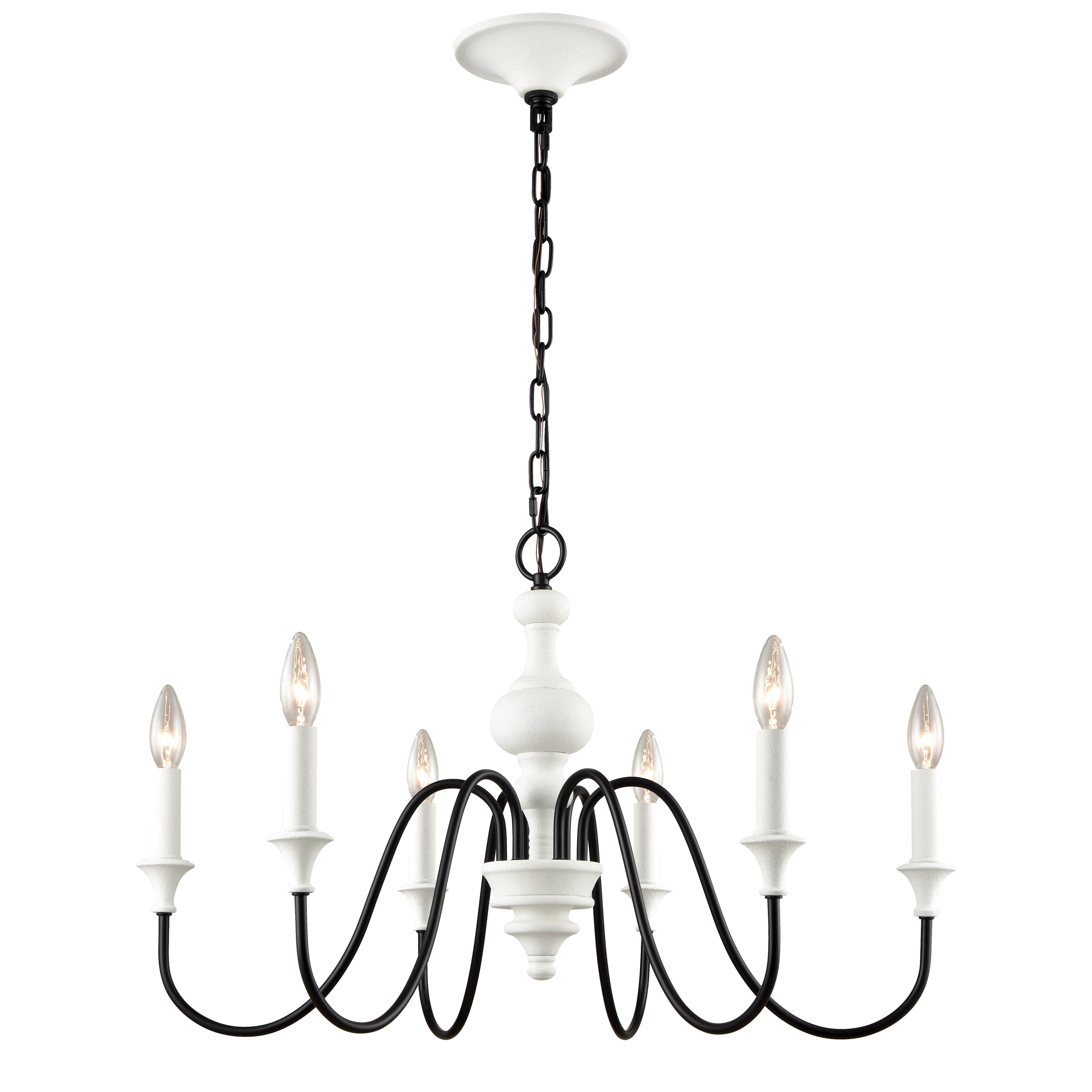 Elk Home 28-Inch Wide Val De Loire Chandelier, Traditional-White Coral