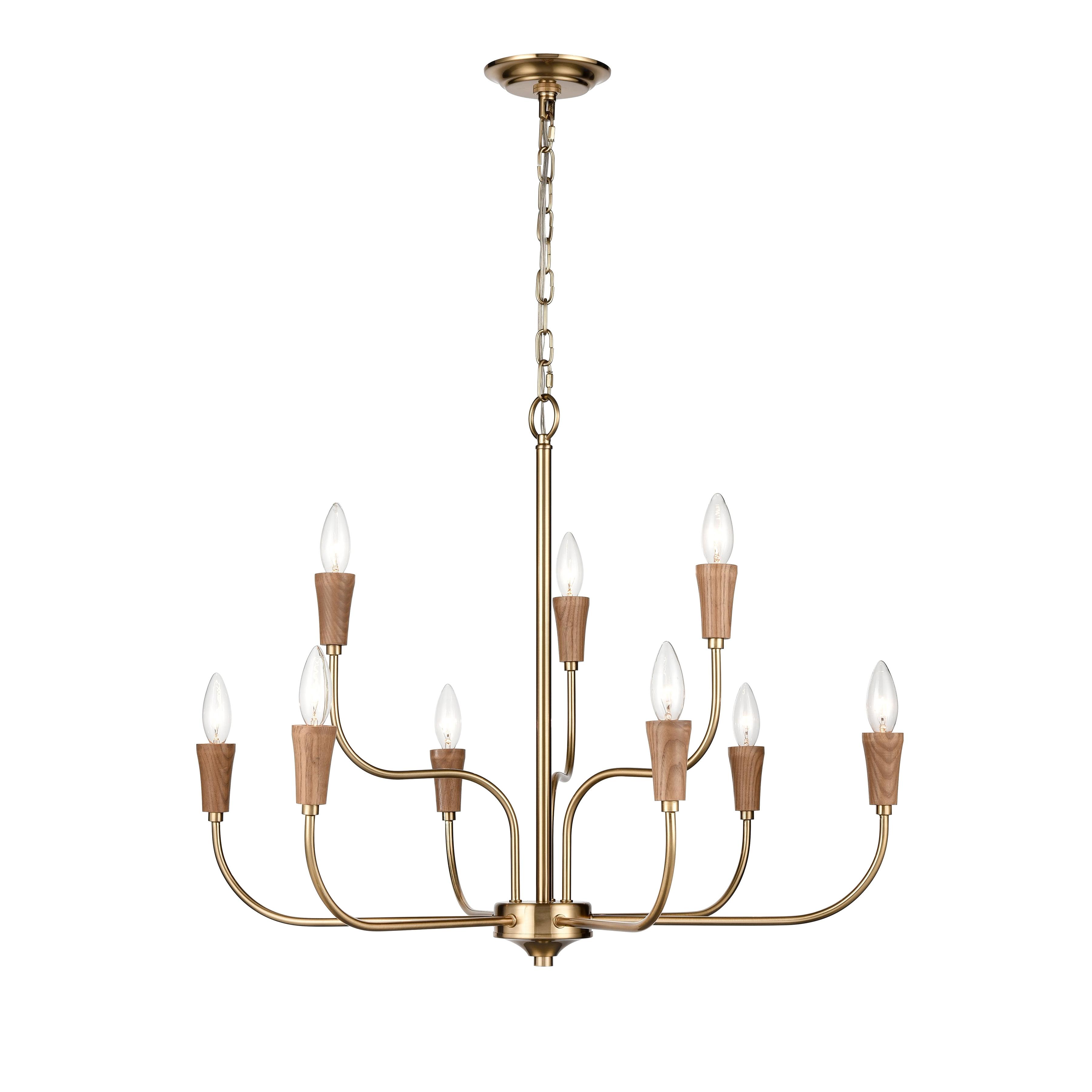 Elk Home 29-Inch Wide Inga Chandelier, Transitional, Brass