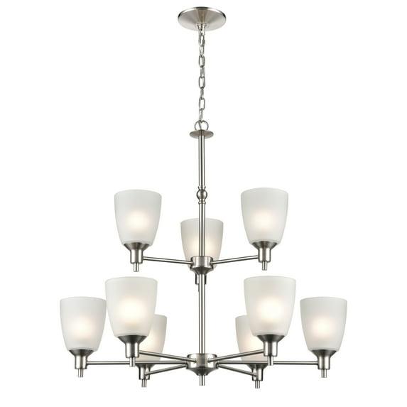 Elk Home 29-Inch Wide Jackson Chandelier, Transitional, Brushed Nickel
