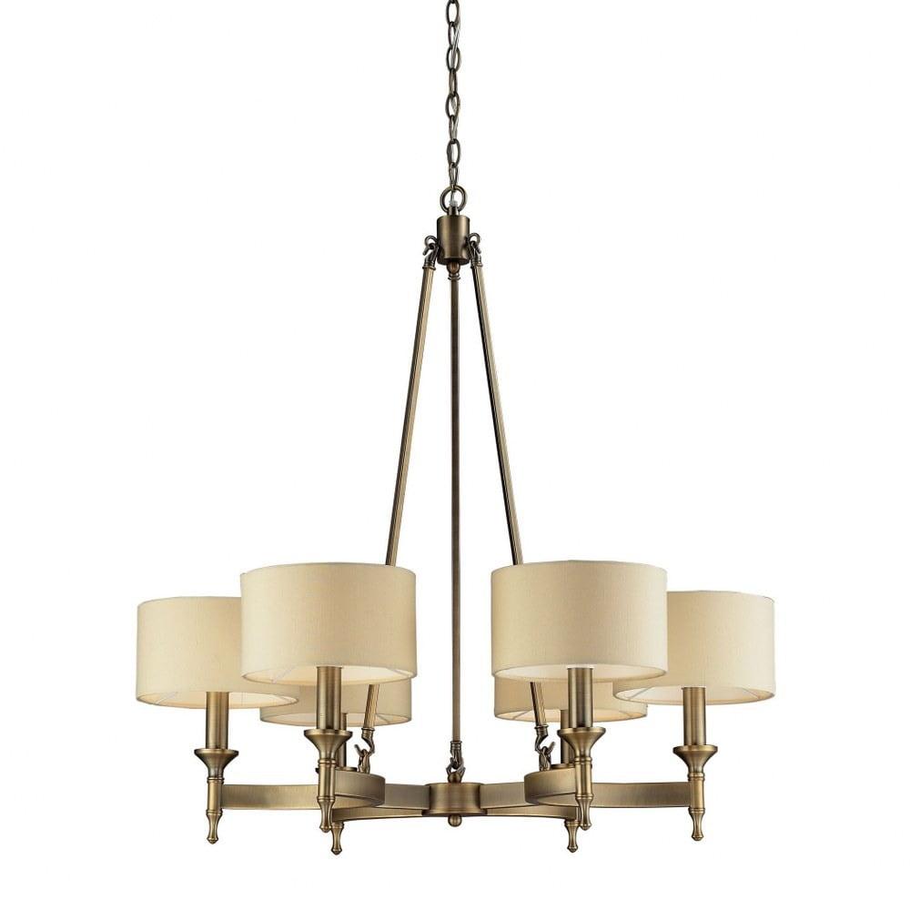 Elk Home 31-Inch Wide Pembroke Chandelier, Transitional, Antique Brass