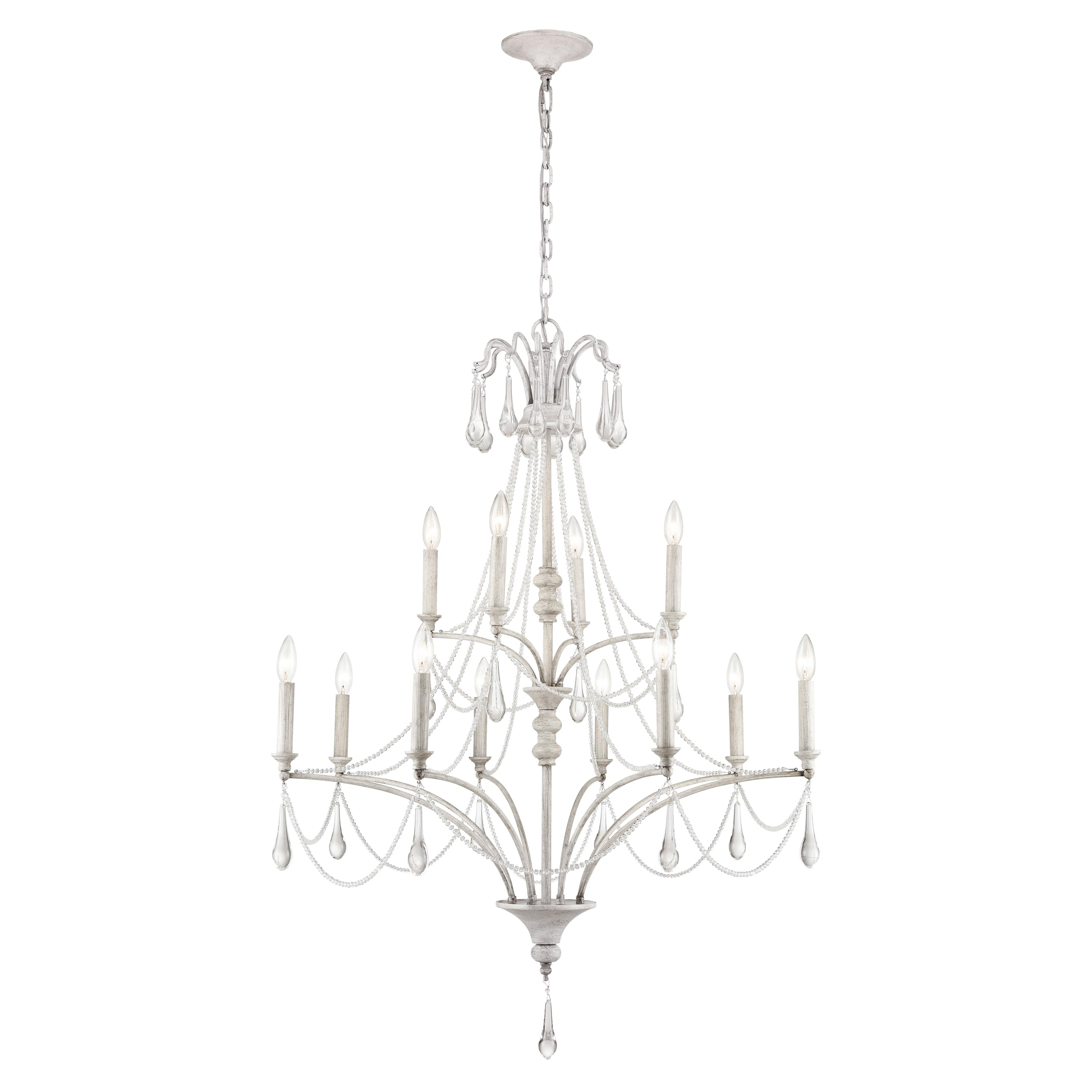 Elk Home French Parlor 12 - Light Chandelier in  Vintage White