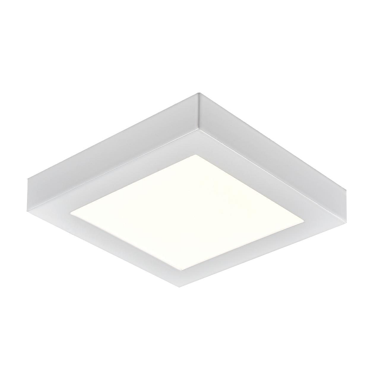 Titan Essentials 5.5" Square White LED Flush Mount