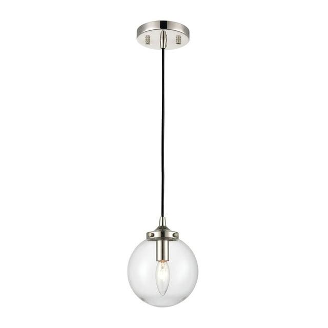 Elk Home 6-Inch Wide Boudreaux Pendant, Contemporary, Matte Black