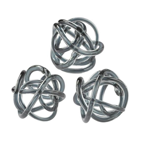 Elk Home 6-Inch Wide Glass Knot Ornamental Accessory Transitional-Gray