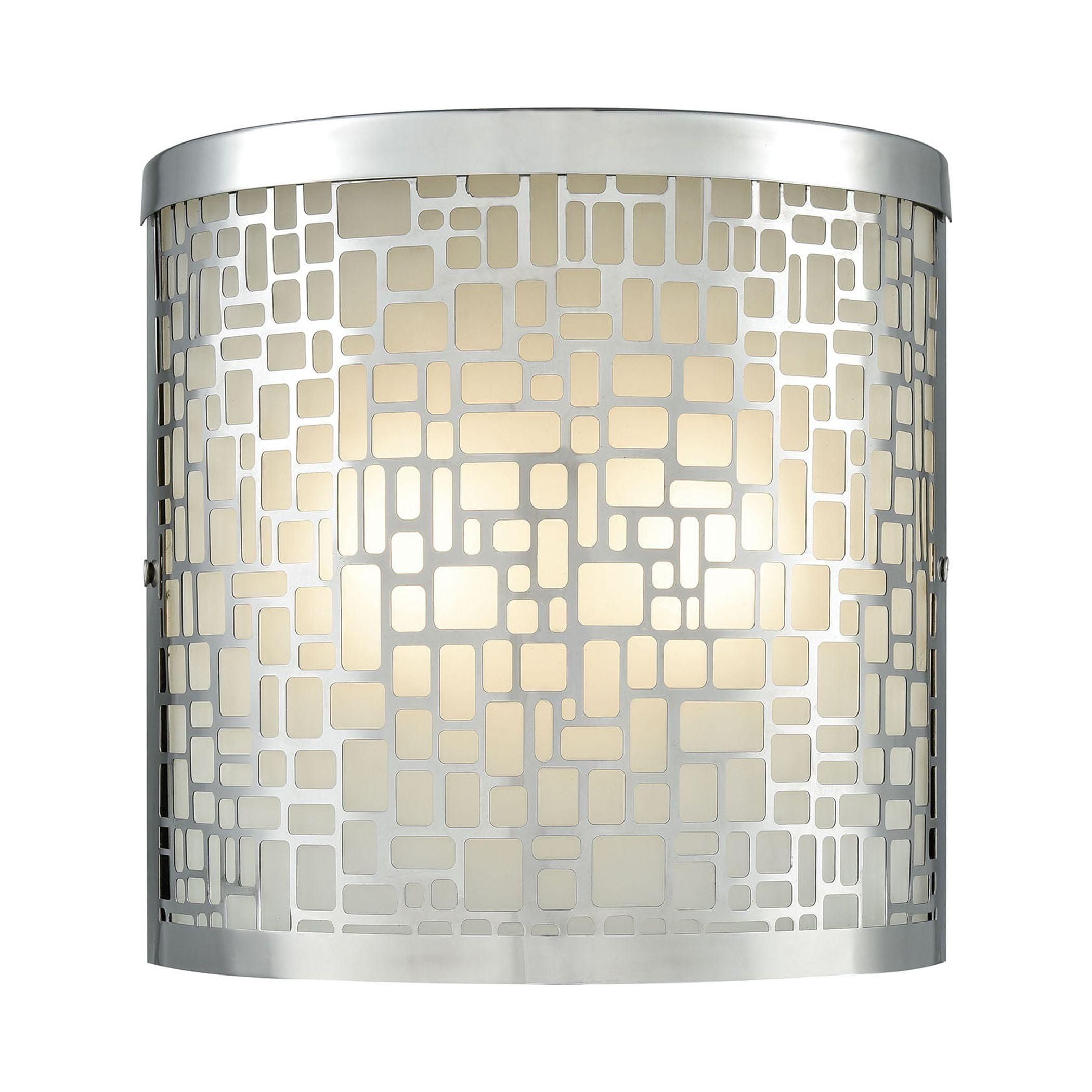 Hooper Polished Stainless Steel Frosted Glass Outdoor Sconce