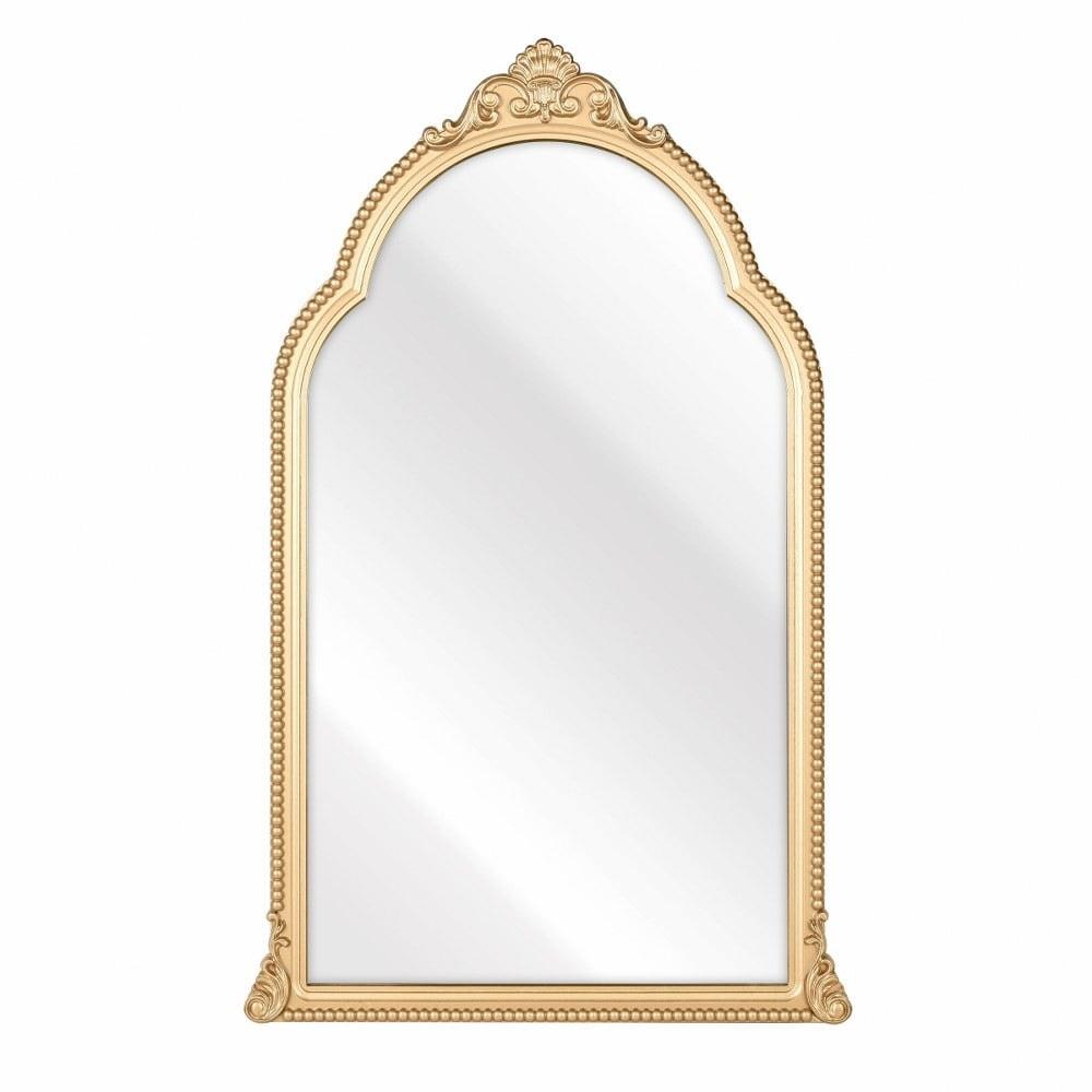 Loni Gold Arched Traditional Wall Mirror