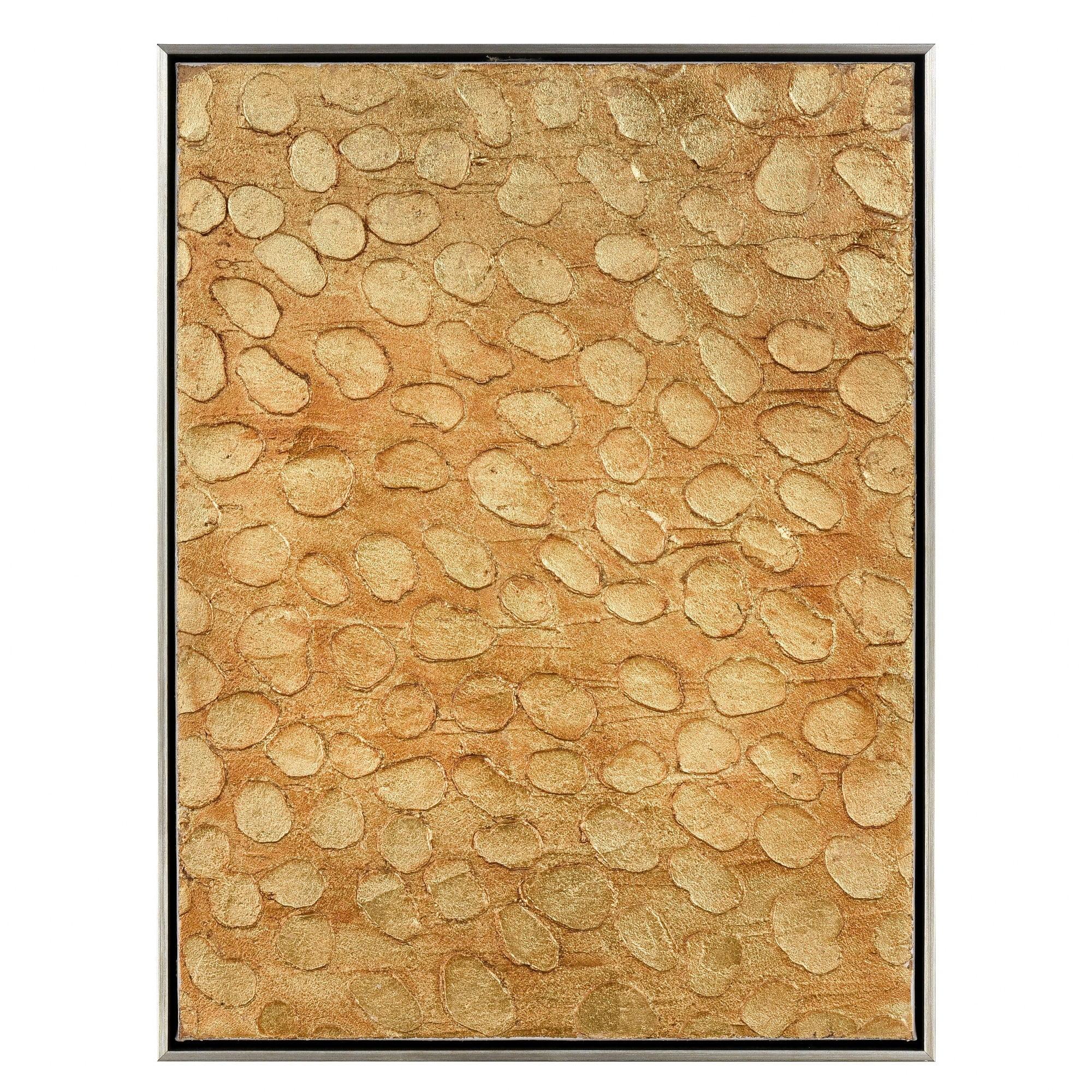 Elk Home Supreme 19" Modern Wood and Canvas Wall Art in Gold