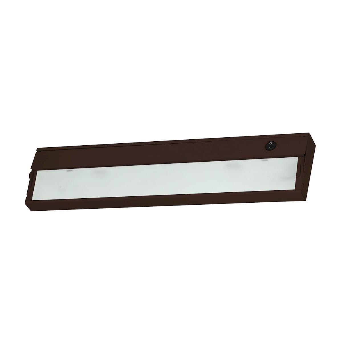 Bronze Under-Cabinet Light with Diffused Glass and Xenon Lamps