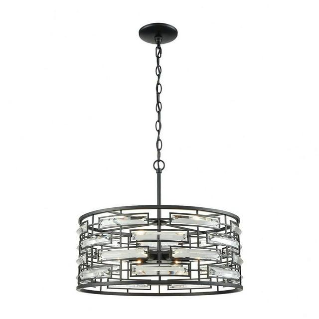 Elk Home Lineo 6 - Light Chandelier in  Matte Black