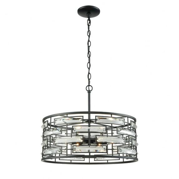 Elk Home Lineo 6 - Light Chandelier in  Matte Black