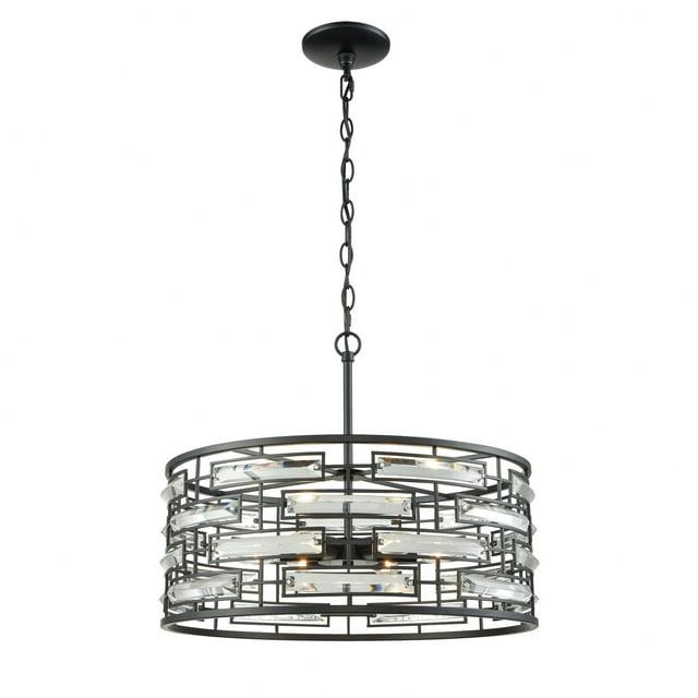 Elk Home Lineo 6 - Light Chandelier in  Matte Black