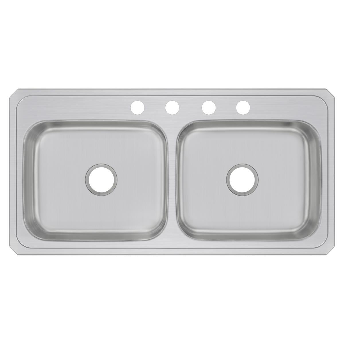 Celebrity 43" L x 22" W Double Basin Drop-in Kitchen Sink