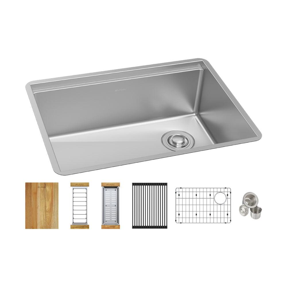 Crosstown 26" L x 19" W Undermount Kitchen Sink with Sink Grid