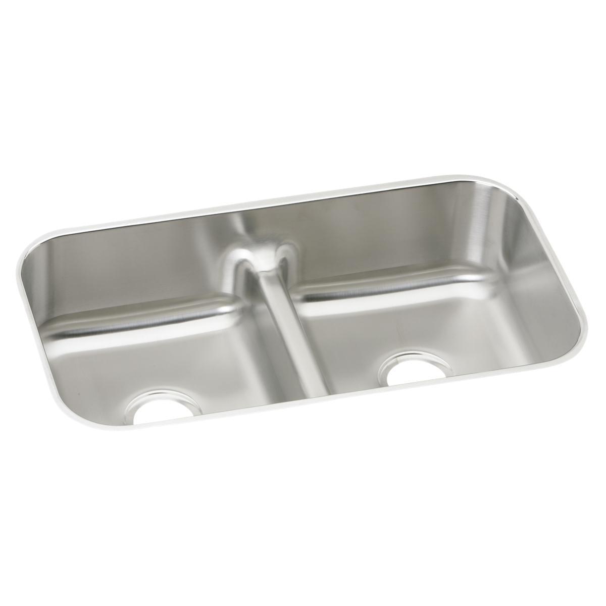 Lustertone 32.48" L x 18.142" W Double Basin Undermount Kitchen Sink