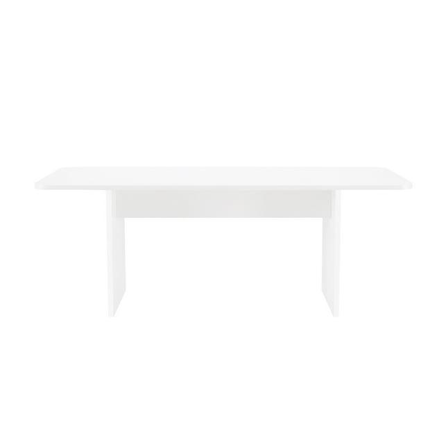 Ella 78.7" Dining Table in White made from Engineered Wood