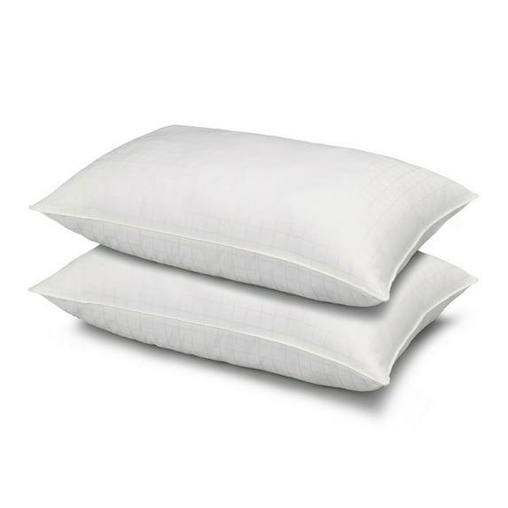 Ella Jayne 100% Cotton Dobby-Box Shell Firm Back/Side Sleeper Down Alternative Pillow, Set of 2 - Standard