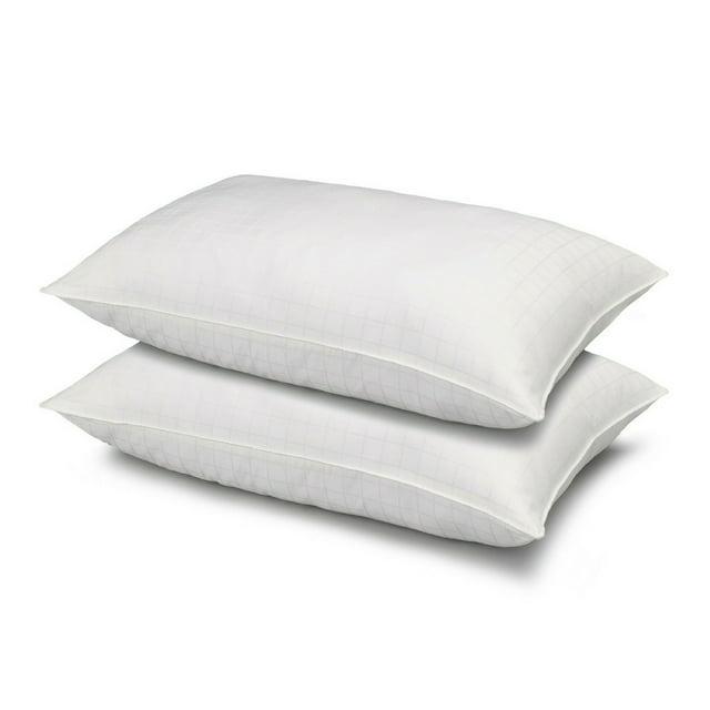 Ella Jayne 100% Cotton Dobby-Box Shell Firm Back/Side Sleeper Down Alternative Pillow, Set of 2 - Standard
