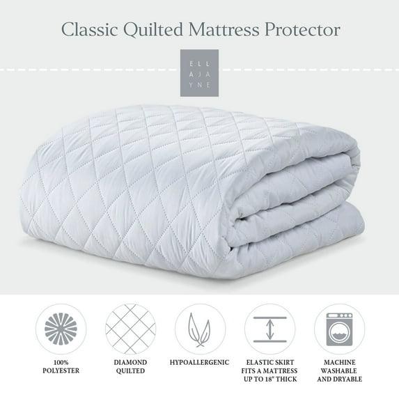 Ella Jayne Classic Quilted Mattress Pad  -  Twin