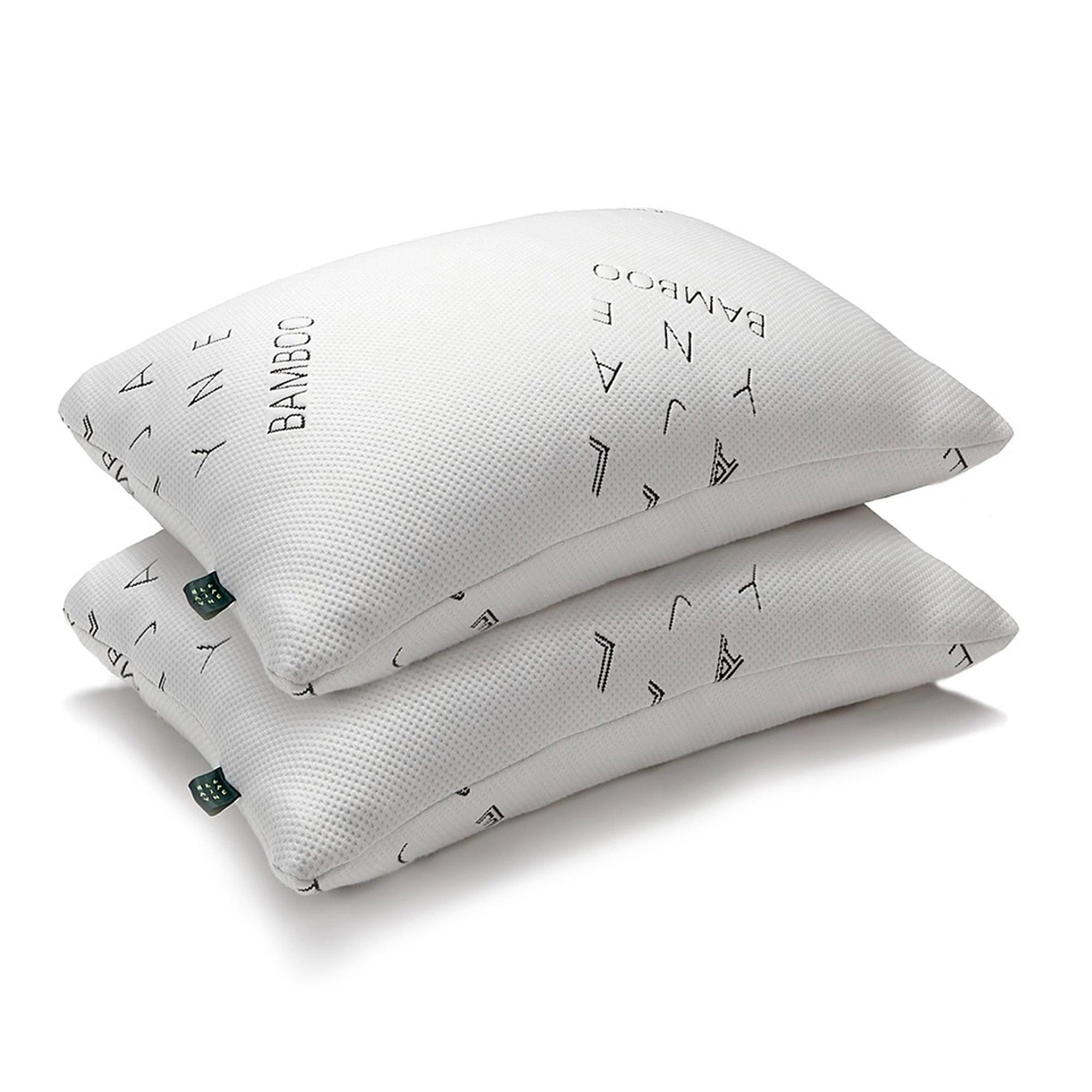 Ella Jayne Shredded Bamboo Memory Foam Pillow, Adjustable Density, with Extra Fill and Carry Pouch, Set of 2 - Standard/Queen