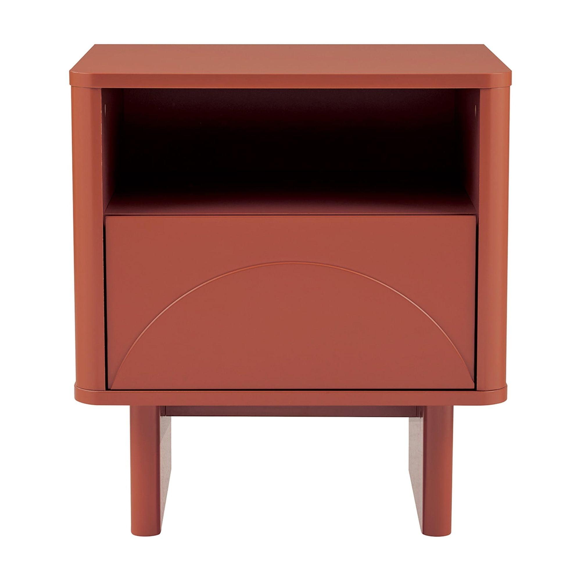 Ella Nightstand in Terracotta made from Engineered Wood