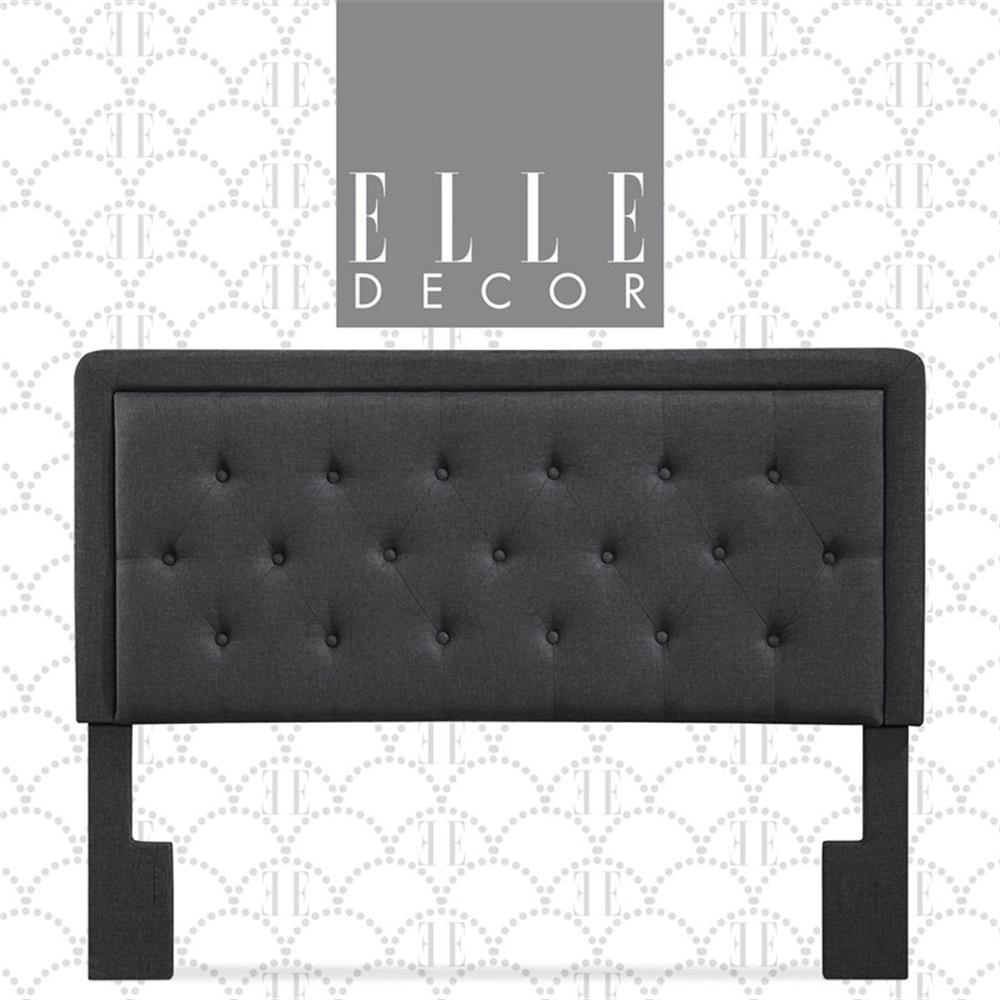 Elle Decor Amery Elle Décor Diamond Stitched Tufted Headboard with Padded Button-Tufting