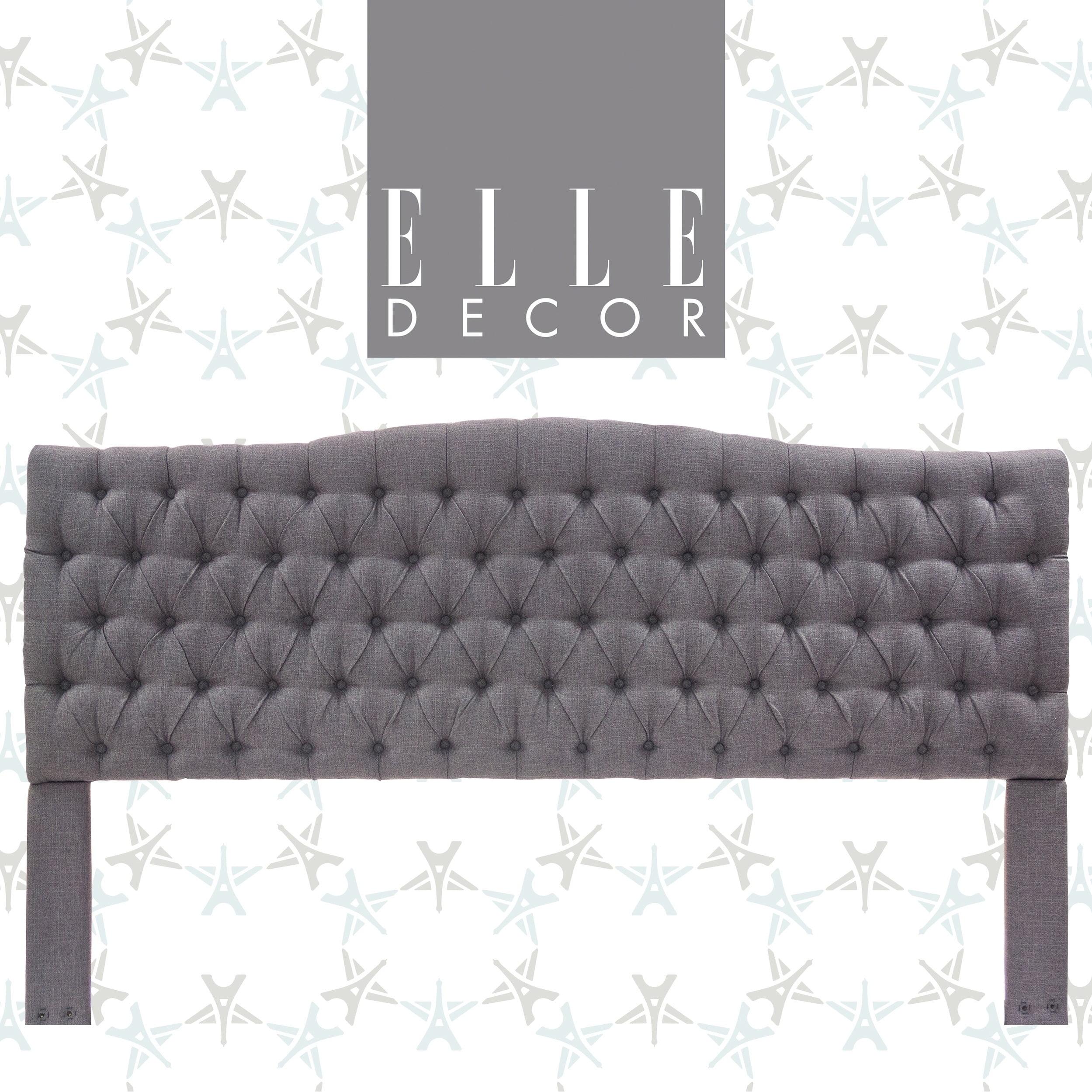 Elle Decor Elle Decor Celeste Tufted Upholstered Padded Headboard with Contemporary Button Tufting