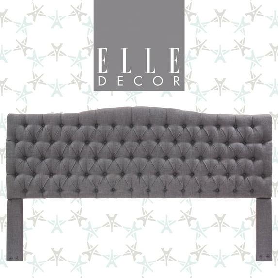 Elle Decor Elle Decor Celeste Tufted Upholstered Padded Headboard with Contemporary Button Tufting