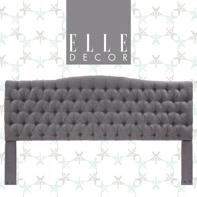 Elle Decor Elle Decor Celeste Tufted Upholstered Padded Headboard with Contemporary Button Tufting