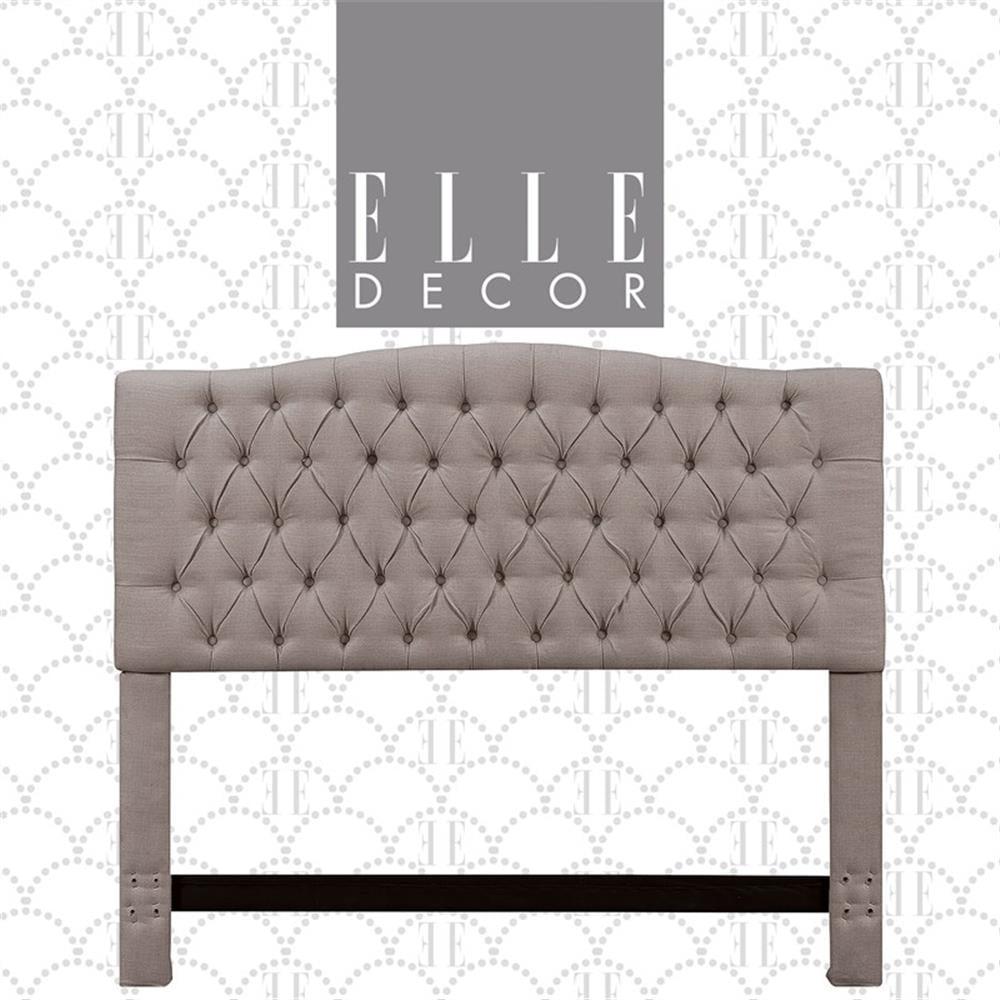 Elle Decor Elle Decor Celeste Tufted Upholstered Padded Headboard with Contemporary Button Tufting