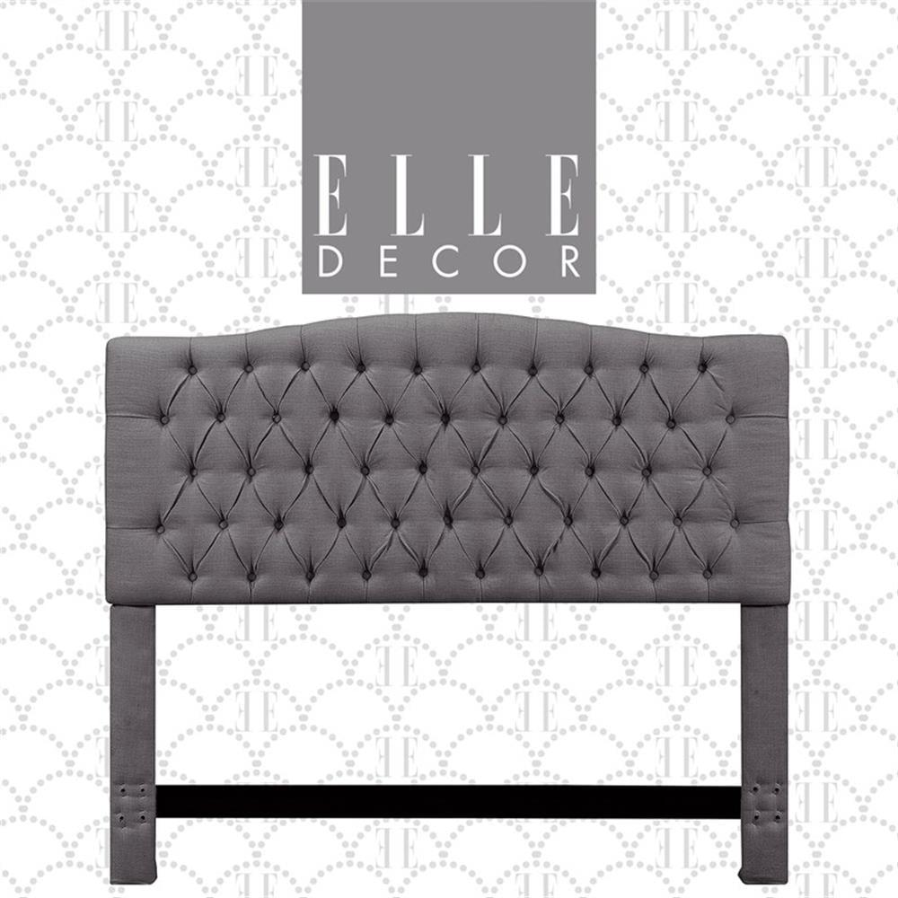 Elle Decor Celeste Tufted Upholstered Padded Headboard with Contemporary Button Tufting & Reviews | Wayfair