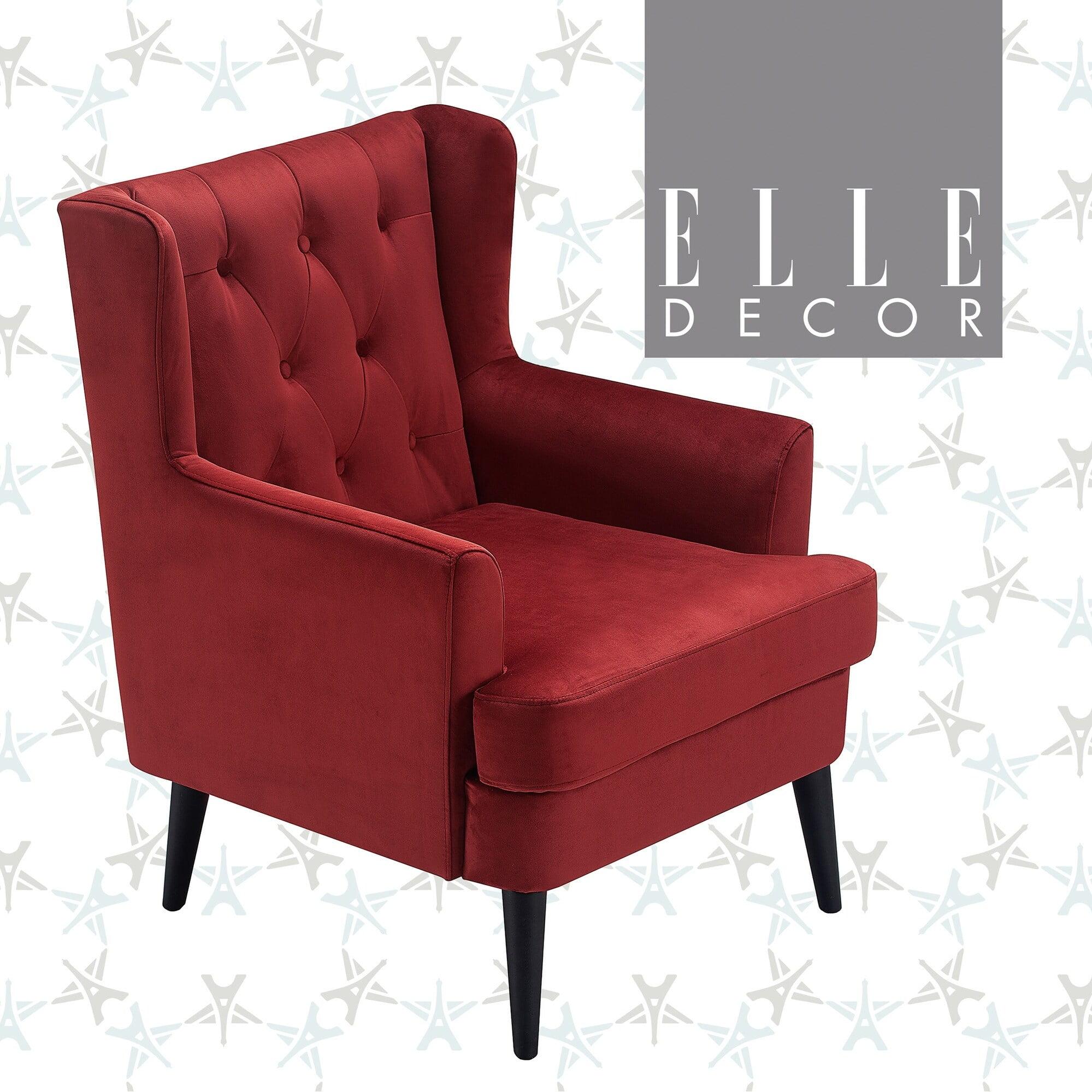 Elle Decor Celeste Tufted Velvet Accent Chair