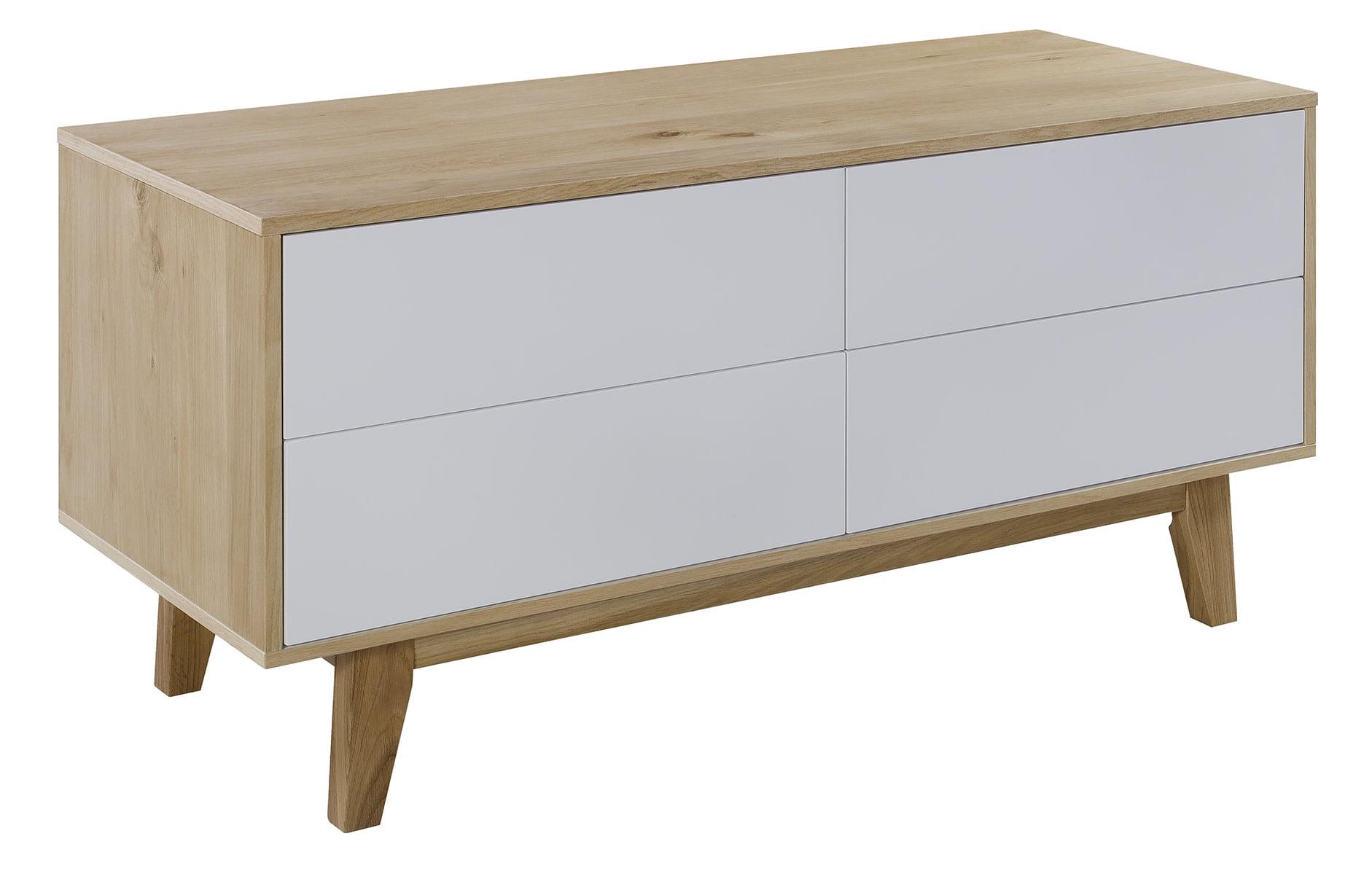 Giselle Light Oak and White Media Console