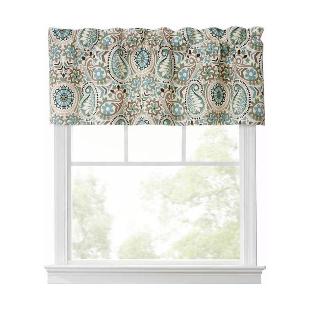 Paisley Prism Latte Rod Pocket Valance 50" x 15"