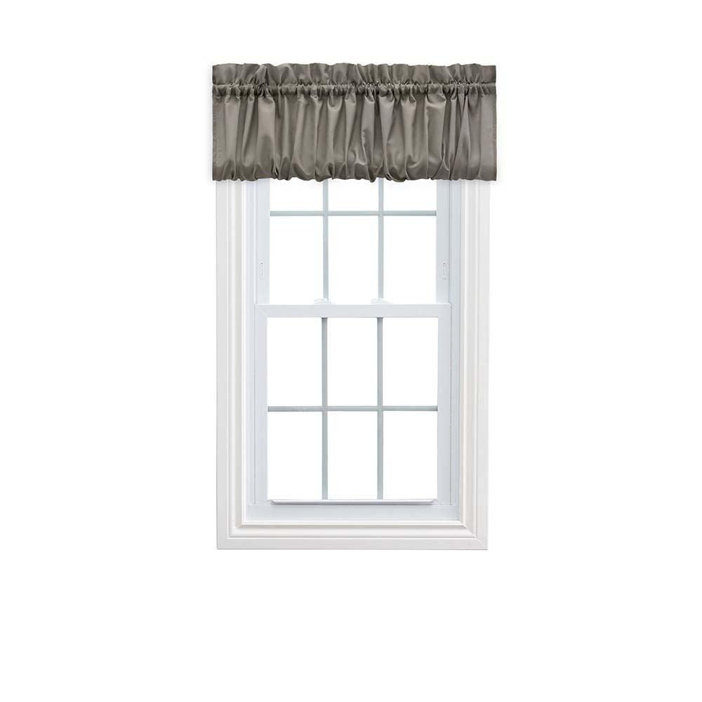 Grey Polyester Cotton Balloon Rod Pocket Valance 60" x 15"