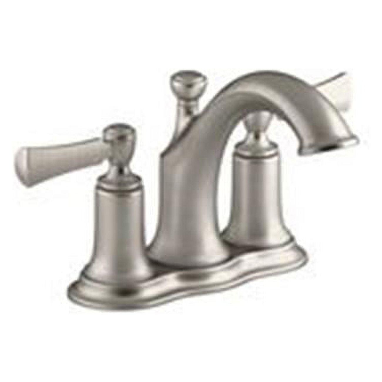 Elliston Traditional Brushed Nickel 4" Lever Handle Bathroom Faucet