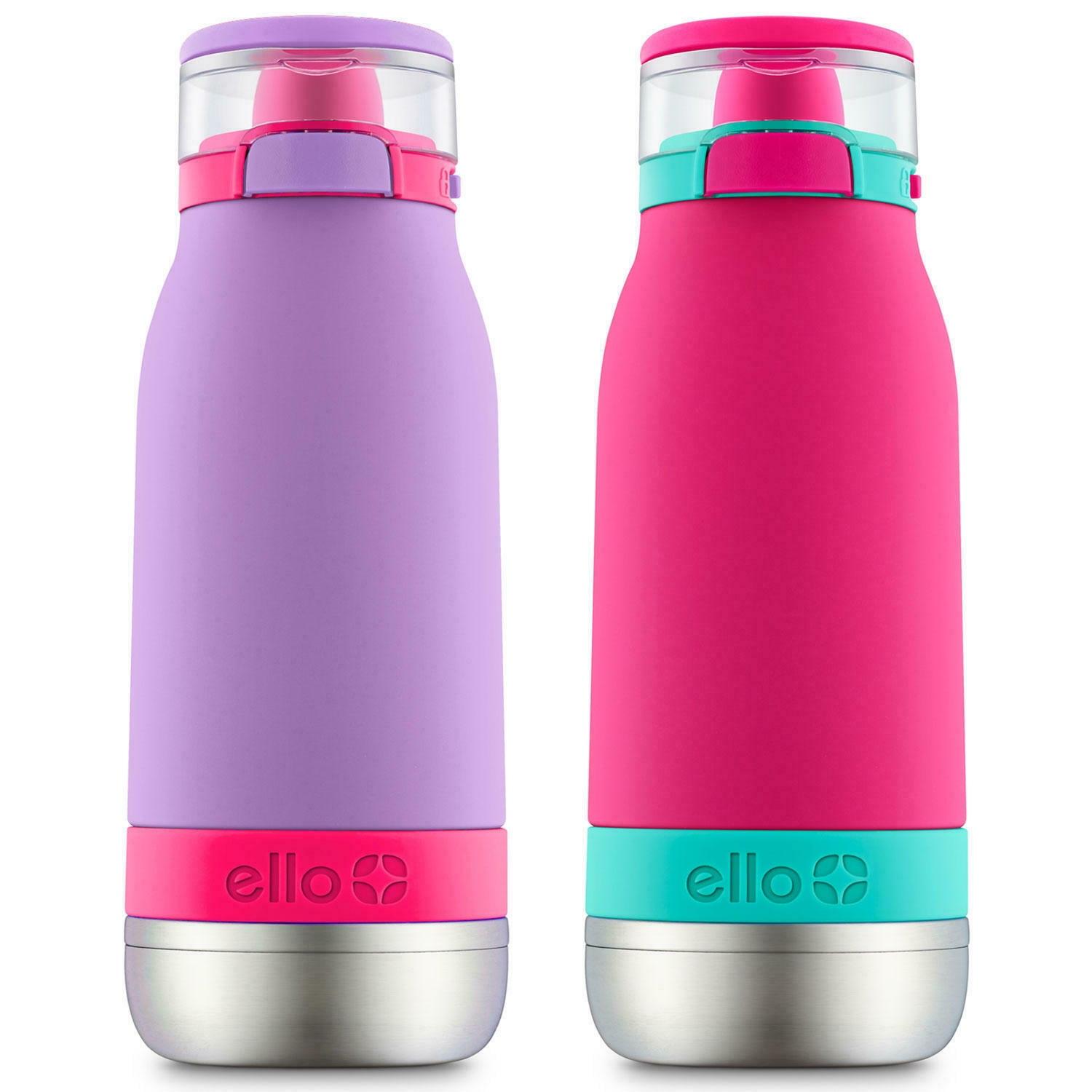 Ello Emma 14 oz. Stainless Steel Water Bottle, 2 Pack