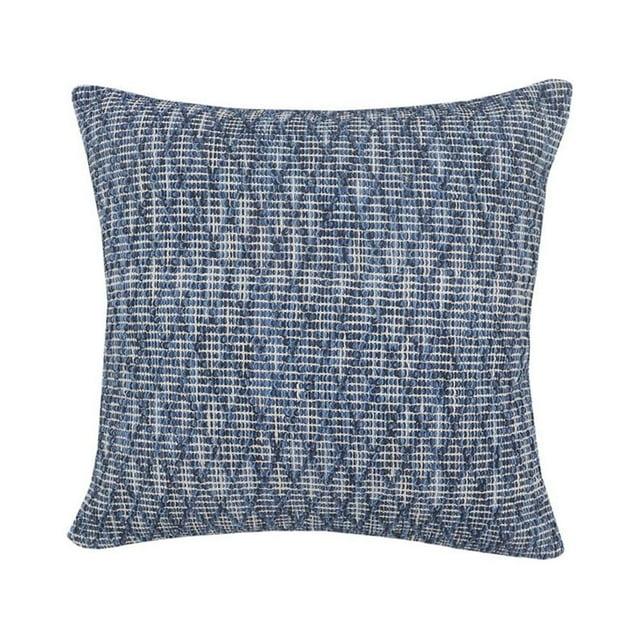 Elm & Oak Modern Traditional Blue Diamond Geometric Throw Pillow