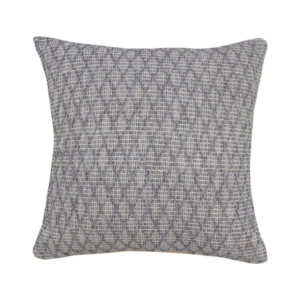 Modern Traditional Diamond Geometric 20" Square Throw Pillow - Gray