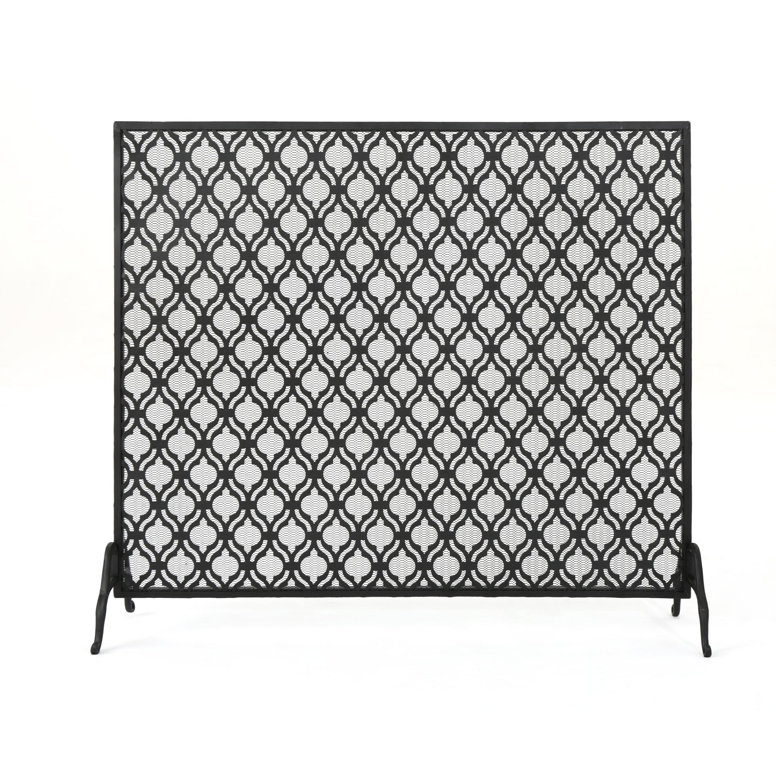 Elmer Black Iron Single Panel Fire Screen