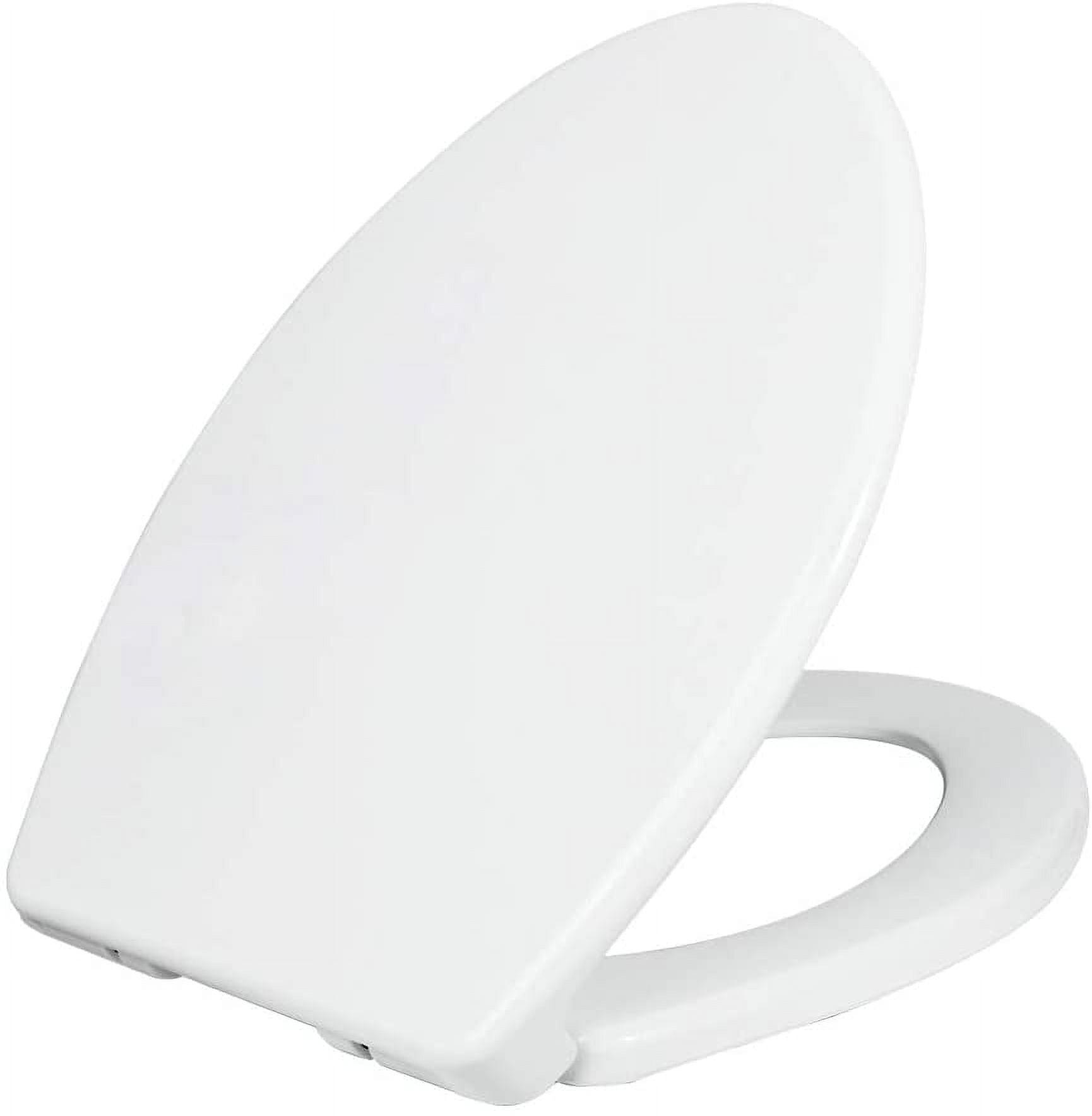 Elongated White Comfort Fit Toilet Seat with Slow Close and Quick Release