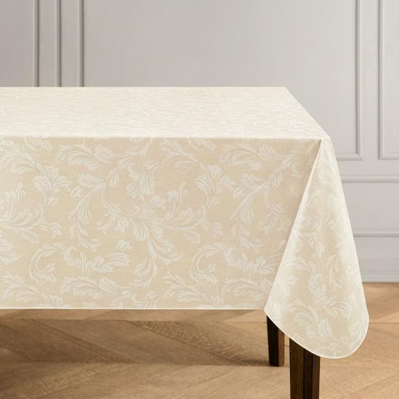 House of Hampton® Camile Floral Scroll Damask Pattern Vinyl Indoor/Outdoor Tablecloth